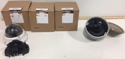 (3) AXIS Dome Cameras