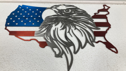 USA and Eagle Metal Art