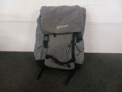 Microsoft Brand Laptop Backpack Gray