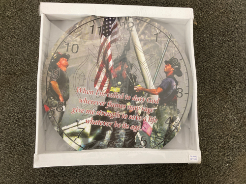 Patriots Man Cave Clock “Called To Duty” Sealed In Package