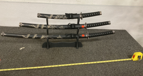 Three Piece Samurai Sword Set