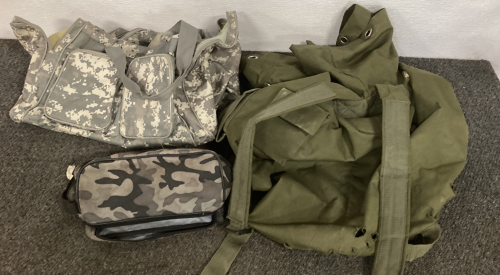 Camouflage, and Green Bags