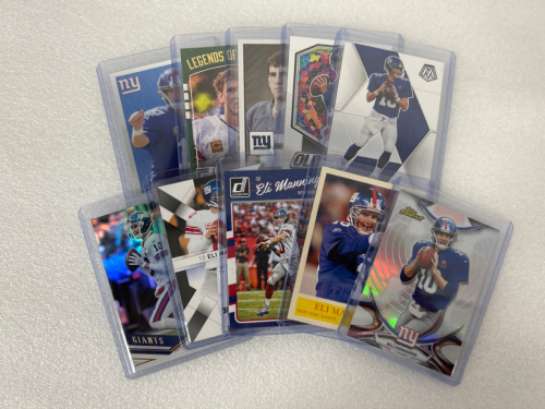 (10) Eli Manning Football Cards