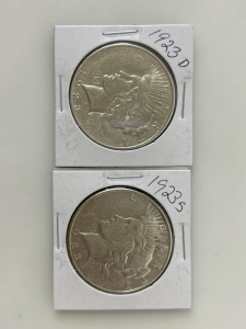 1923-D and 1923-S Peace Dollars