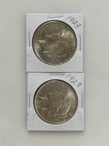 Pair of 1923 Peace Dollars