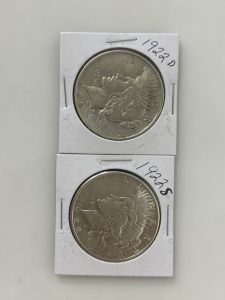 1922-D and 1922-S Peace Dollars