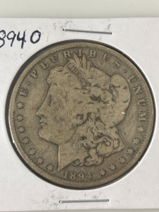 1894 O Morgan Silver Dollar