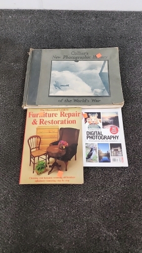 Digital Photography Book, Furniture Repair & Restoration Book, & Vintage Photographic History Of WWII