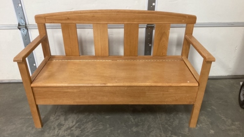 Wooden Bench With Under Seat Storage