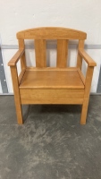 Wooden Chair With Underseat Storage