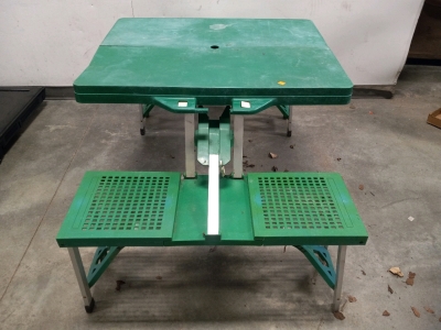 Green Foldable Picnic Table Kids Size