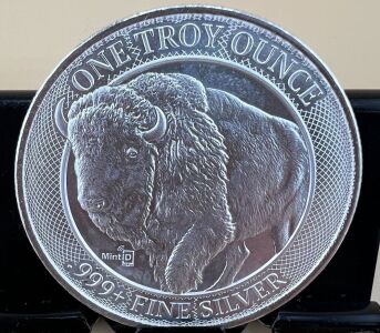 MintlD 1-oz Buffalo Silver Round, .999 Pure