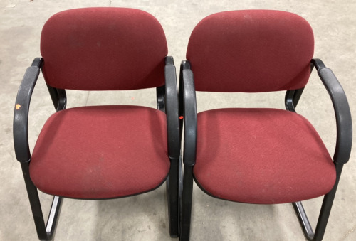 (2) Red Conference Chairs