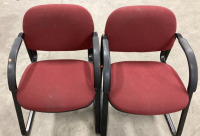 (2) Red Conference Chairs