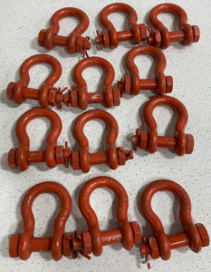 (12) C&am Corp. Clovis Chain Cable Anchor Shackles 5T Orange
