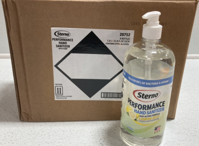 (3) Boxes of 8 1L Lemon Zest Sterno Hand Sanitizer- SP3