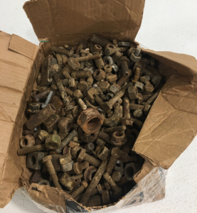 Large Lot Of Heavy Duty Screws, Nuts And Bolts