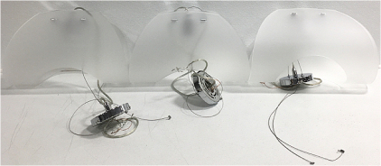 (3) Mondern Plastic Hanging Light Fixtures