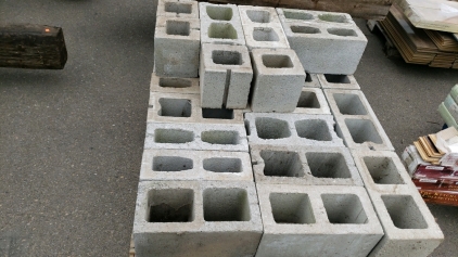 Pallet of cinder blocks