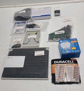 Electronic Items, Microsoft Surface Pro Keyboard, Duracell 312 Batteries, VGA Video Card plus more
