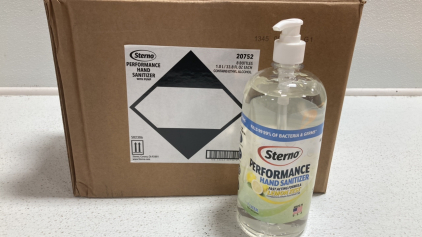 (3) Boxes of 8 1L Lemon Zest Sterno Hand Sanitizer- SP3