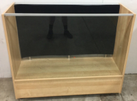 Glass Front Display Case W/ Wheels