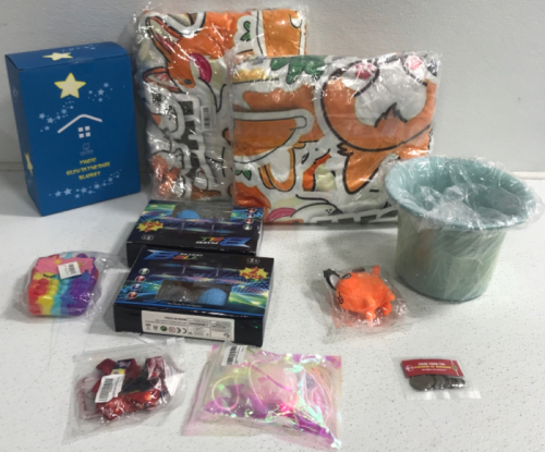 Glow In The Dark Blanket, (2) Fox Blankets, (2) Flying Balls, Potty, Fidget Toy And More