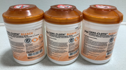 (3) Sani-Cloth Bleach Wipes