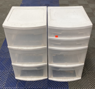 (2) Plastic Storage Drawers