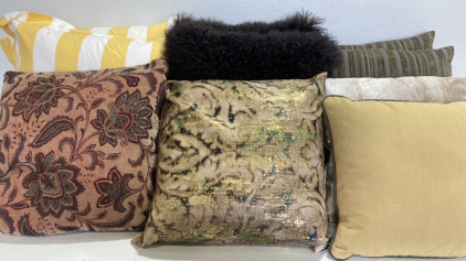 (10) Assorted Throw Pillows