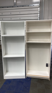 (2) White Bookshelves