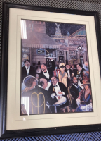 Framed French Party Scene Print