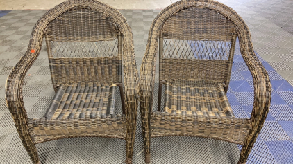 (2) Wicker Outdoor Chairs