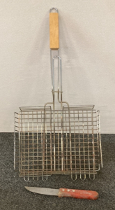 Grilling Basket & Knife