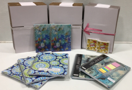 (7) Notebook Planners, (75) Gift Boxes