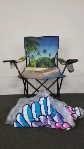 Decorative Folding Chair with Large Donut Floatie