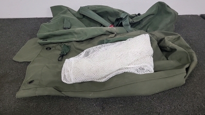 (2) Military Dufflebags with Mesh Laundrybag