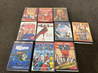 Lot of 20 DVDs Robots, Nemo and Much More