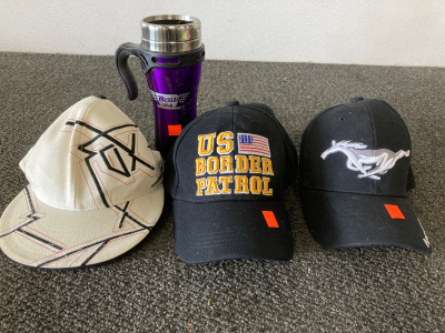 Lot of 3 Hats With Moxie Coffie Mug