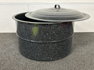 Black Enamelware Canner