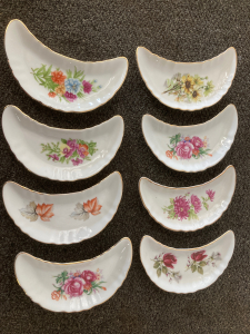 Vintage Bone China Crescent Dishes