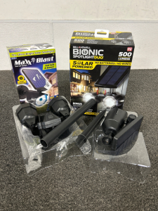 Maxx Blast and Bionic Spotlight Duo Solar Powered Lights