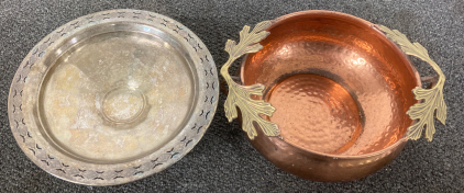 2 Fancy Metal Trays