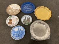 Lot Of Collectors Plates With Old World Buildijgs