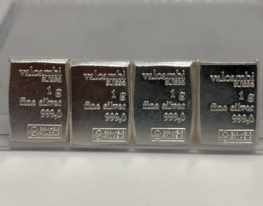 (4) One Gram 999 Fine Silver Bars