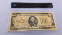 Gold Plated $100 Bill