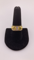 Gold Toned Geometric Ring Size 9