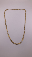 Gold Toned Figaro Necklace