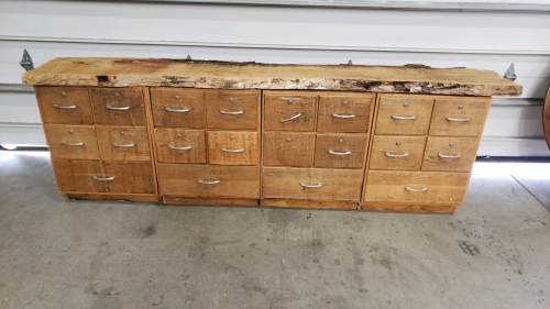 5 piece wooden credenza