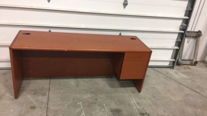 72” Long Wood 2-drawer Office/Computer Desk